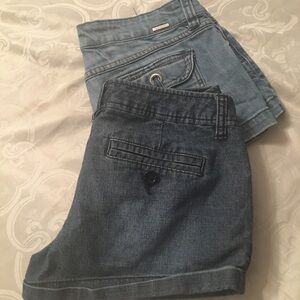 2 jean shorts.